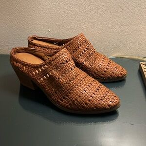 Universal Thread heeled mules.